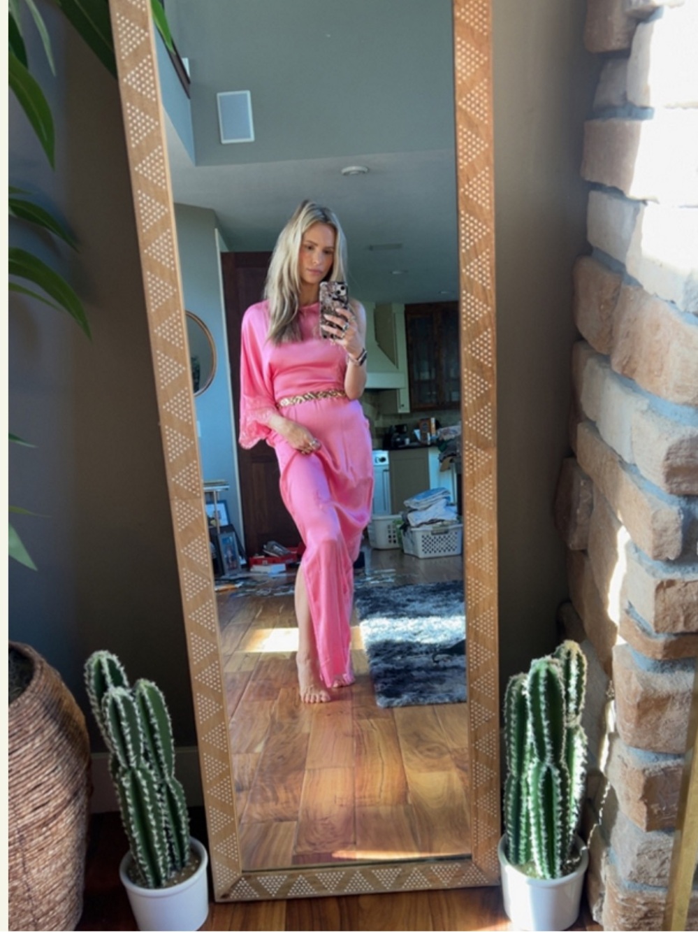 Suboo Nicky Asymmetric Sleeve Maxi Dress
